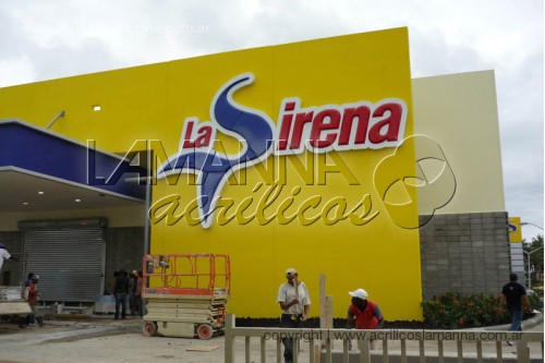 Cartel Supermercado La Sirena